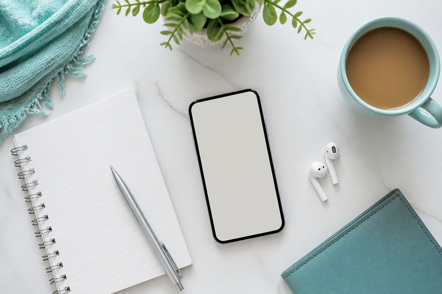 Smartphone and notebook for daily online earning routines
